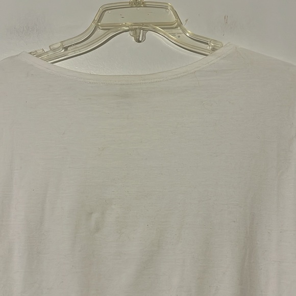 Matthildur white w/contrast stitching long sleeve top with boat neck - Picture 2 of 8